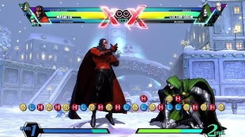 UMVC3 Magneto/Morrigan/Doom team combos