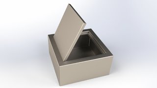 Design of Steel Box in Solidworks (Sheet metal) Basic tutorial