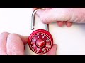 How to unlock a combination lock