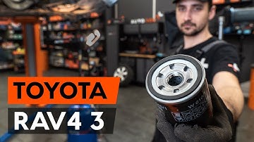 Hoe een oliefilter en motorolie vervangen op een TOYOTA RAV 4 3 (XA30) [AUTODOC-TUTORIAL]