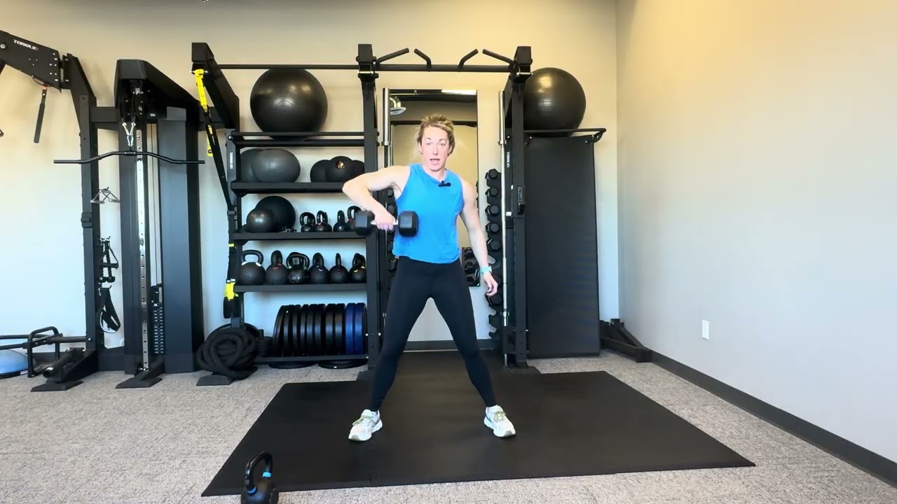 High-pull squat taps 