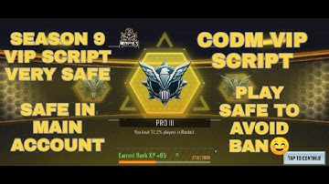 🔥VIP SCRIPT CODM SEASON 9 VERY SAFE | SAFE IN MAIN ACCOUNT • PLAY SAFE