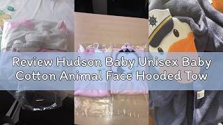 Review Hudson Baby Unisex Baby Cotton Animal Face Hooded Towel, Pretty Elephant, One Size