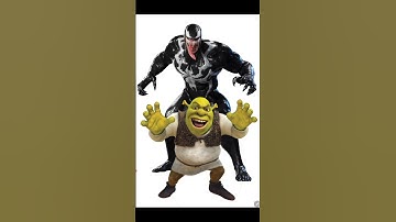 Shrek as Venom #shrek5 #venomart  #venomthelastdance  #fusionarts #shorts