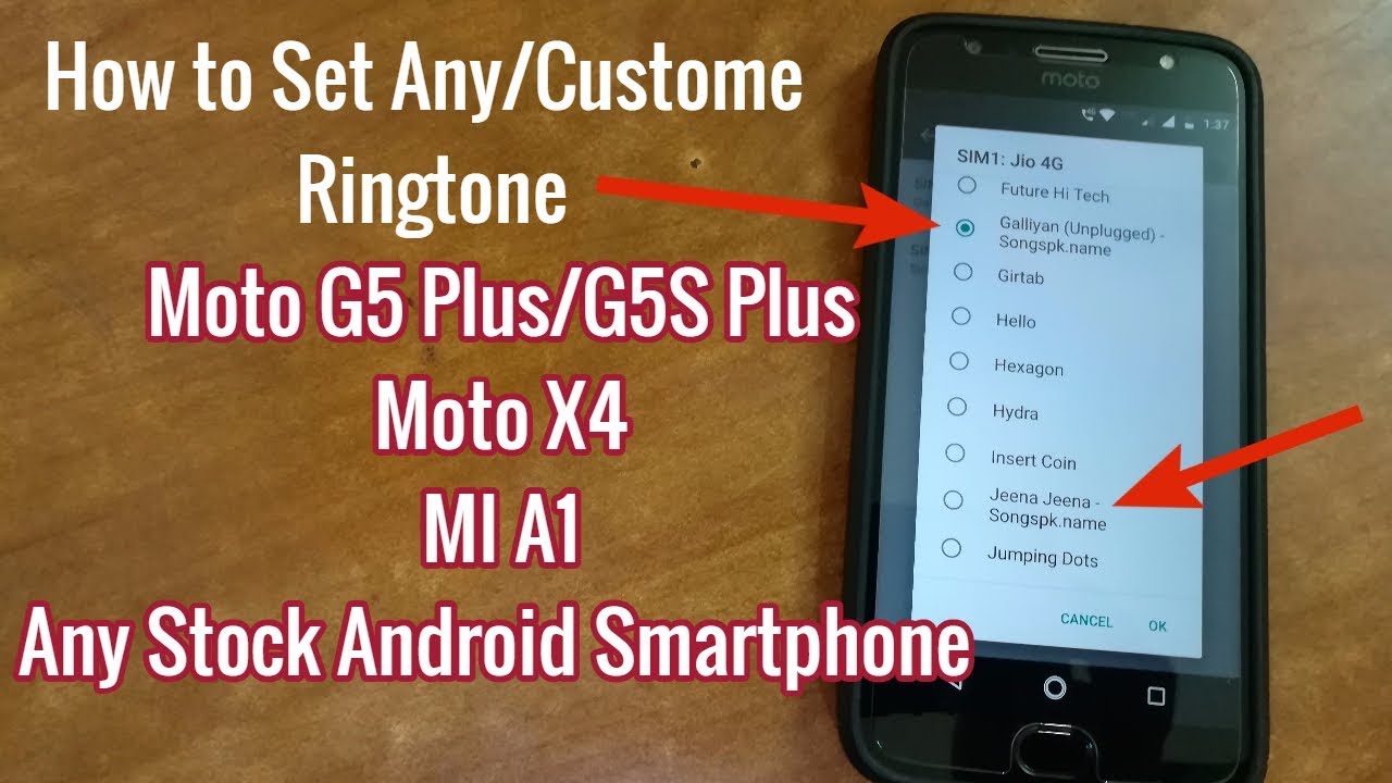 How To Set Custom Ringtones On Moto G5 / Moto G5 Plus / Mi A1 / Moto X4 | Hindi