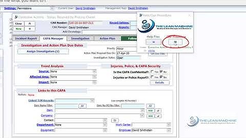 QMS Software Corrective Actions - (CAPA) - in The Lean Machine