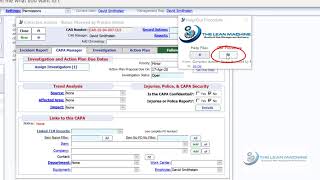 QMS Software Corrective Actions - (CAPA) - in The Lean Machine
