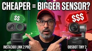 Obsbot Tiny 2 vs Insta360 Link 2 Pro! The Cheaper Camera Has the Bigger Sensor