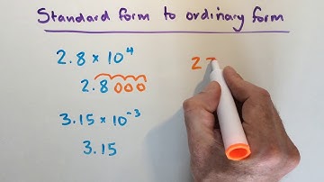 Convert standard form to ordinary form