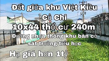 Nhà đất củ chi | giá rẻ | giới thiệu | Lô đất vị trí khu Việt Kiều 10x44 có 240m thổ cư