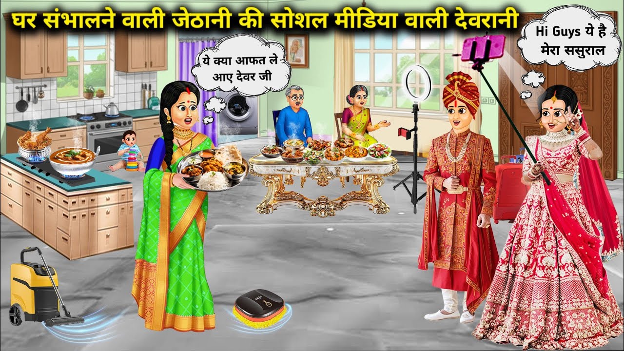 घर संभालने वाली जेठानी की सोशल मीडिया पर रहने वाली देवरानी|Sister-in-law who takes care of the house