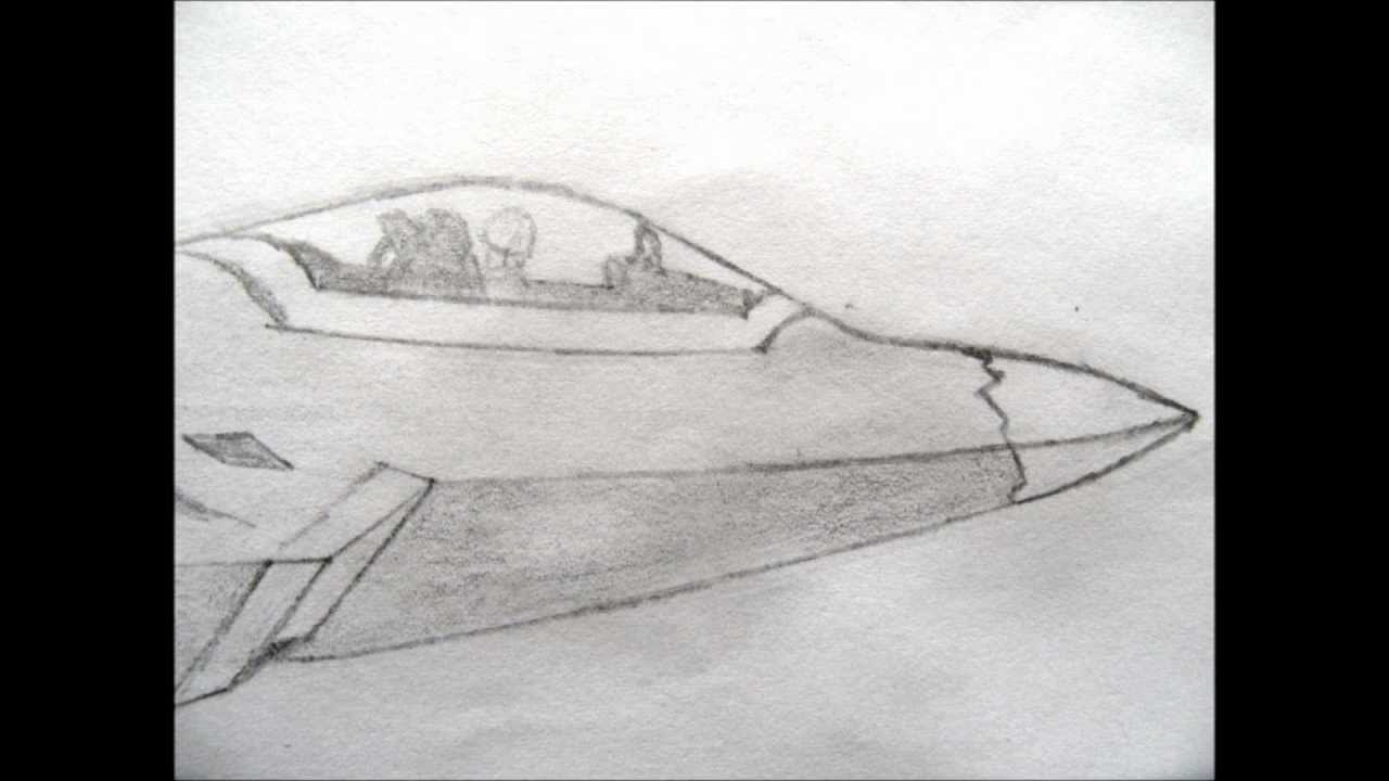 F-22 Raptor Fighter Jet Drawing - YouTube.