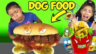 I Ate Dog Food! Gross Dog food sandwich!