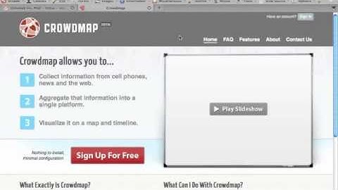 Crowdmap Basics - Creating a Deployment