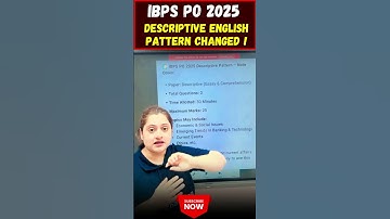 IBPS PO 2025 DESCRIPTIVE ENGLISH PATTERN CHANGE ? #ibpspo2025 #ytshorts #testbookbanking