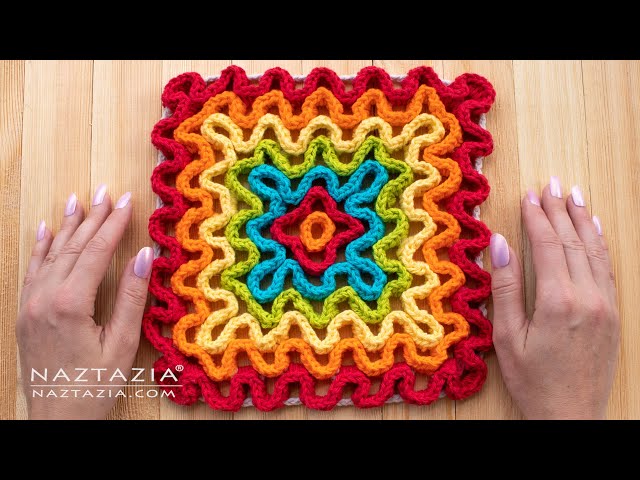 How to CROCHET WAVY PAD - Wiggly Crochet Tutorial