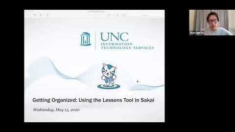 Getting Organized: Using the Lessons Tool in Sakai