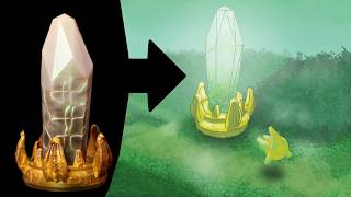 Speed Painting Concept Art of “The Monolith” - Fantasy Alien Jungle and Pyramid Glow