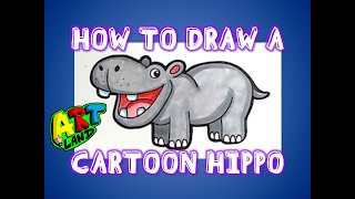 How to Draw a CARTOON HIPPO