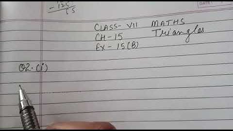Ex-15B Q2(I) ch-15 Triangles Class VII ICSE BOARD maths by love with mathematics