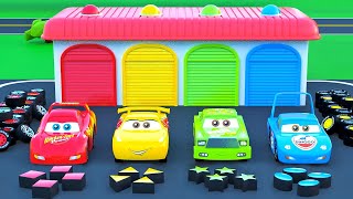 Color Garage with Change wheels Little Cars Trucks Excavators Police Cars Fire Trucks Stories Color Garage with Change wheels Little Cars Trucks Excavators Police Cars Fire Trucks Stories