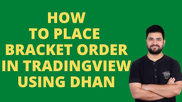 How to Place Bracket order Using Tradingview in @DhanHQ