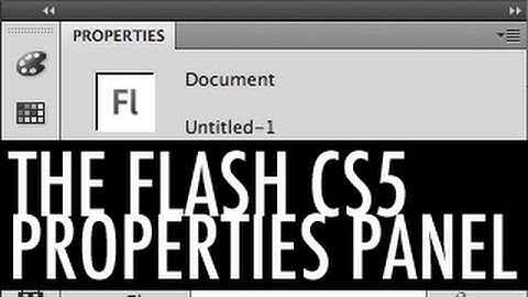 The Flash CS5 Properties Panel