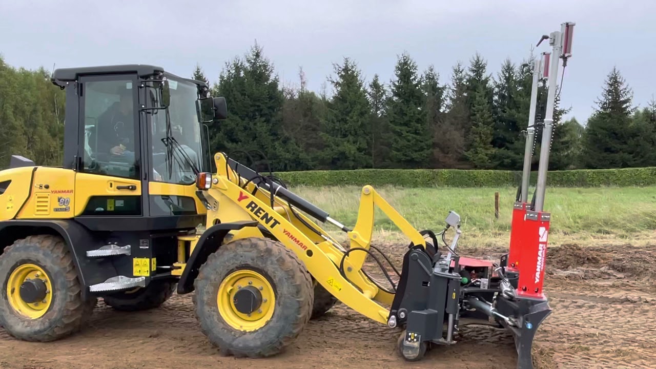 Simple nivelation with Laser Blade System … on 5 ton wheelloader