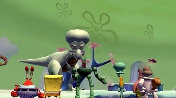 SpongeBob HeroPants Walkthrough Part 10 - Prehistory Level 5