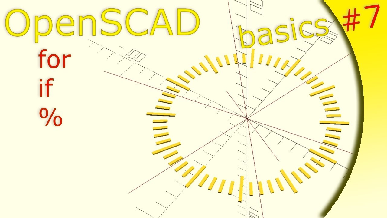 OpenScad tutorial basics 7 [German audio version] for, if - YouTube
