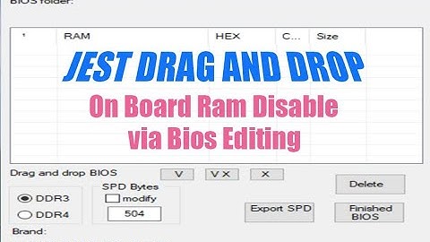 On Board Ram Disable via Bios Editing