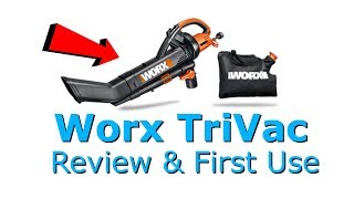Worx Trivac 3in1 Leaf Blower, Mulcher, Vac Review and First Use (2018)