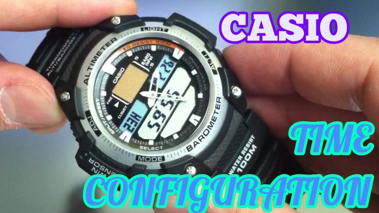 Casio Thermometer/Altimeter/Barometer 5176-sgw-400h Watch Time Setting