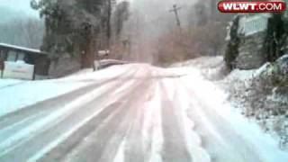 Tracks Tell Tale Of Slippery Roads