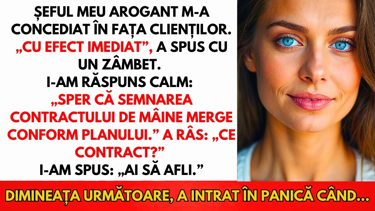 Șeful Meu Arogant M-A Concediat În Fața Clienților, I-Am Urat Noroc La Contractul De Mâine