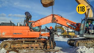 Разобрал стрелу экскаватора Doosan DX300LCA и влип