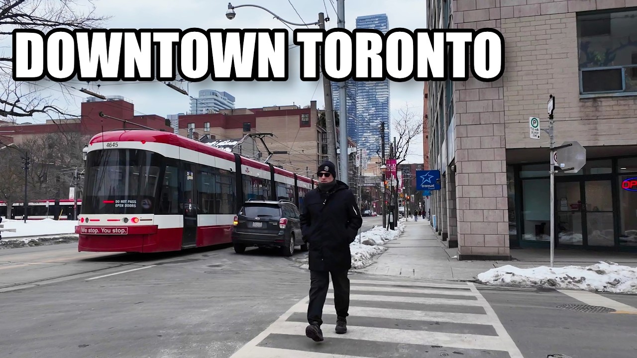 Пешеходная прогулка по улицам и переулкам восточной части центра Торонто (февраль 2026 г.)