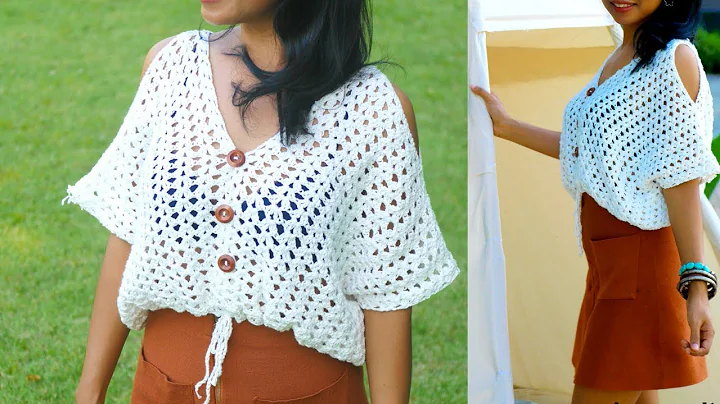 Stylish Crochet V-neck Summer Top