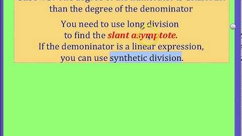 Horizontal Asymptotes Part 1