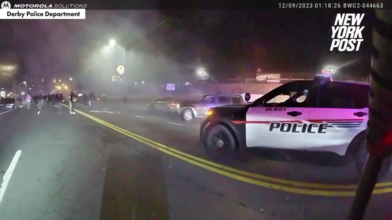 Video shows people throwing fireworks at officers during Derby street  takeover – NBC Connecticut