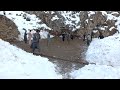 volley Ball at the snowy and mountainous valley of Panjshir Afghanistan