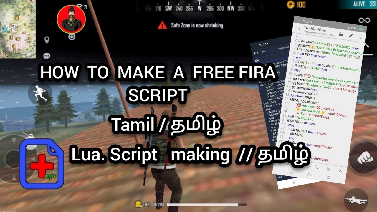 HOW TO MAKE A FREE FIRE  SCRIPT Tamil (தமிழ்)PART-1 // WITH LUA LIBRARY TOOL// #tnmodff #techmodz