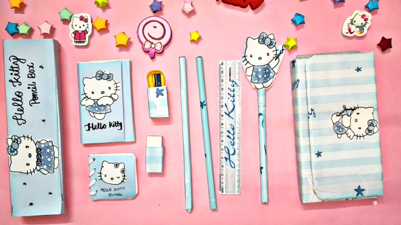 DIY Hello Kitty Stationery set / 4 Hello kitty Stationery DIY