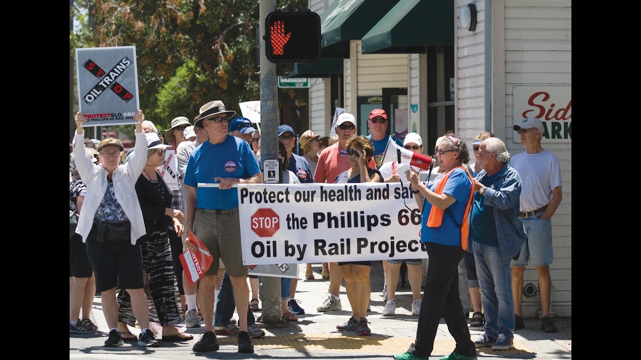 Phillips 66 Oil Trains Protest, San Luis Obispo YouTube