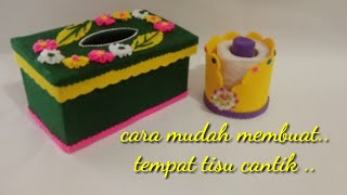 Kerajinan tangan |  tempat tisu dari kain flanel