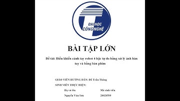 Điều khiển cánh tay robot 4 bậc bằng xử lý ảnh