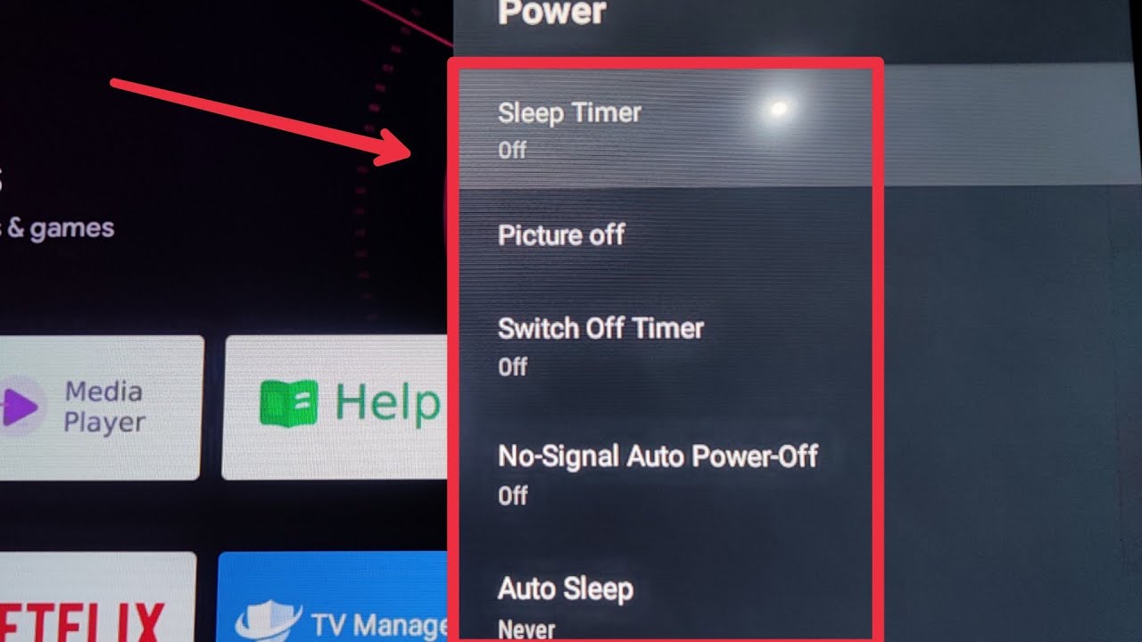 What Is Power Option in Realme Smart Tv ||Picture off, Switch off Timer ...