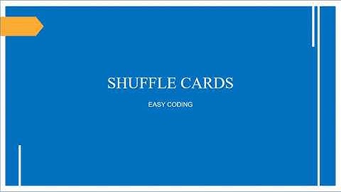 Python Program To Shuffle Deck Of Cards||EASY CODING
