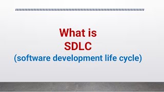 What is SDLC Software development life cycle explaination #manualtesting #software #testing