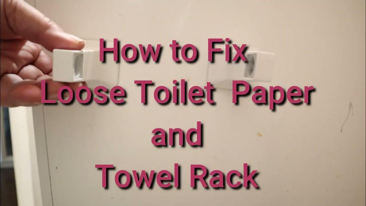 How to Tighten a Loose Toilet Paper Holder or Towel Rack YouTube